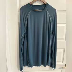 LL Bean Men’s Slightly Fitted Rash Guard Blue Size L